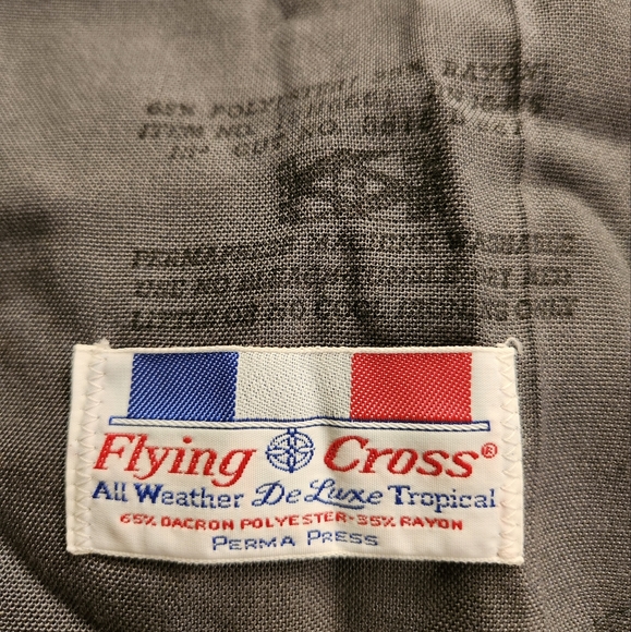 True Vintage U.S Flying Cross Uniform Shirt All Weather Deluxe Tropical Gray - Picture 4 of 5